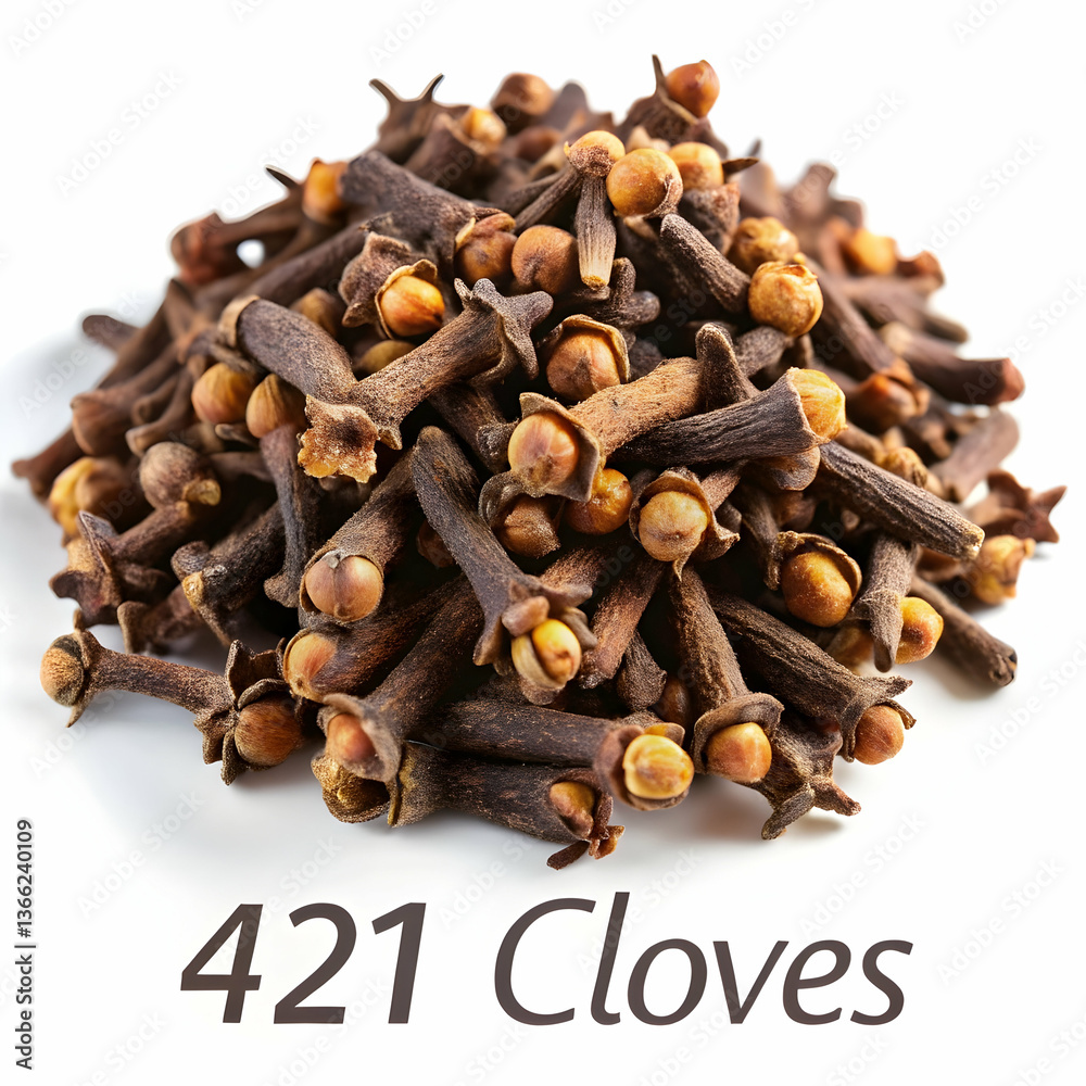 cloves on white background cloves on white background