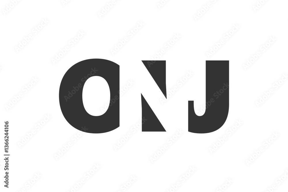 ONJ logo design. Initial letter O N J bold font style for tech startups, consulting, corporate branding. Creative company name, headlines typography identity, trendy logotype. ONJ logo design. Initial letter O N J bold font style for tech startups, consulting, corporate branding. Creative company name, headlines typography identity, trendy logotype.