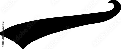 Sporty swirling tail icon in flat. isolated on transparent background
