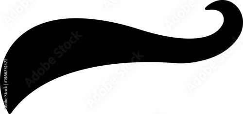 Sporty swirling tail icon in flat. isolated on transparent background