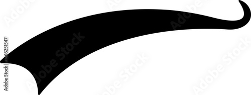 Sporty swirling tail icon in flat. isolated on transparent background