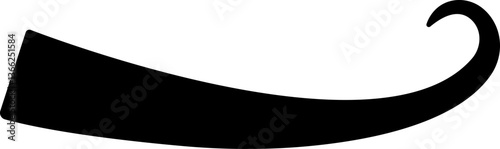 Sporty swirling tail icon in flat. isolated on transparent background