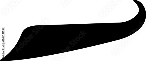 Sporty swirling tail icon in flat. isolated on transparent background