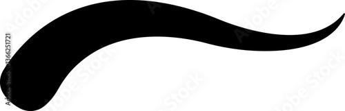 Sporty swirling tail icon in flat. isolated on transparent background