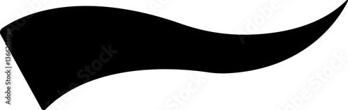 Sporty swirling tail icon in flat. isolated on transparent background