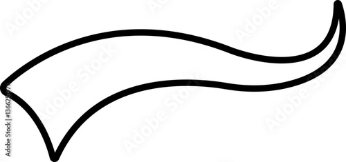 Sporty swirling tail icon in line. isolated on transparent background
