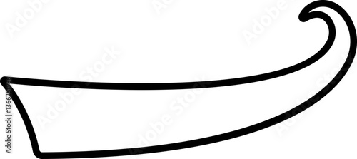 Sporty swirling tail icon in line. isolated on transparent background