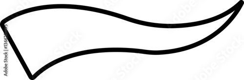 Sporty swirling tail icon in line. isolated on transparent background