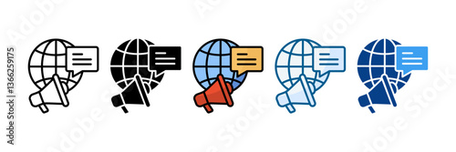 Digital Marketing Icon Set Multiple Style Collection