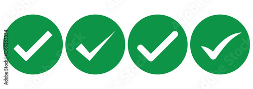 Green check mark icon. Verified badge symbol. Check mark vector icon. Correct, approved symbol. Checkmark Illustration. Vector illustration.