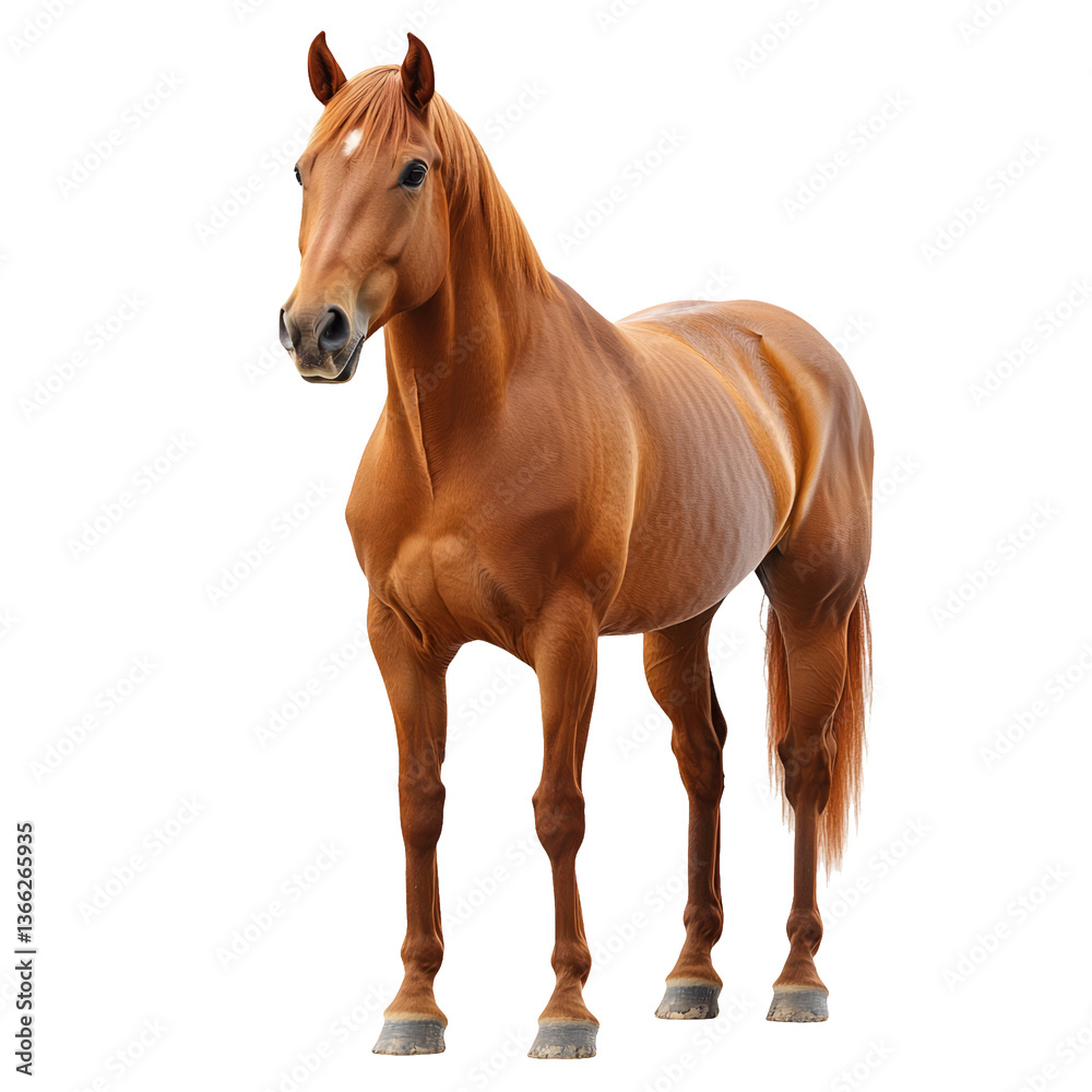 Obraz premium Horse on Transparent Background for Various Creative Uses