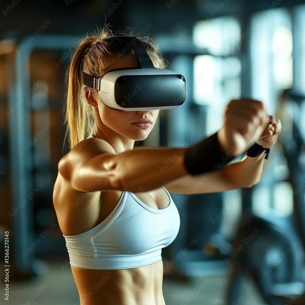 Engaging in virtual reality fitness training