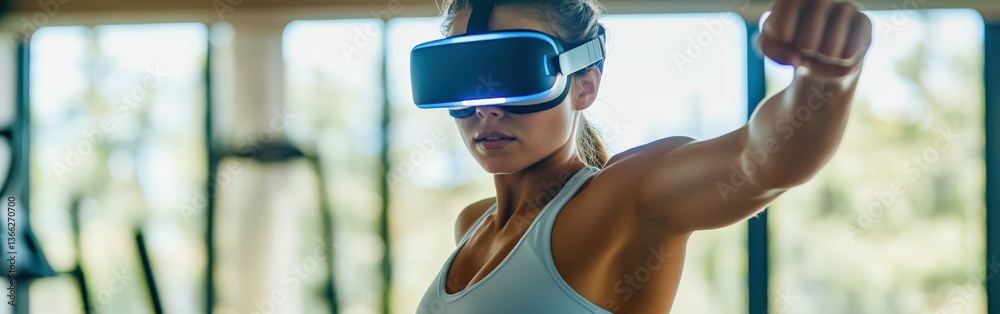 Virtual reality fitness session
