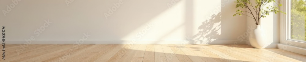 Minimalist wooden floor home mockup with empty area for design display, wooden flooring, blank space Minimalist wooden floor home mockup with empty area for design display, wooden flooring, blank space