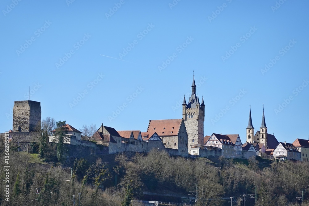 Fototapeta premium Bad Wimpfen - Blick von Bad Friedrichshall auf Bad Wimpfen