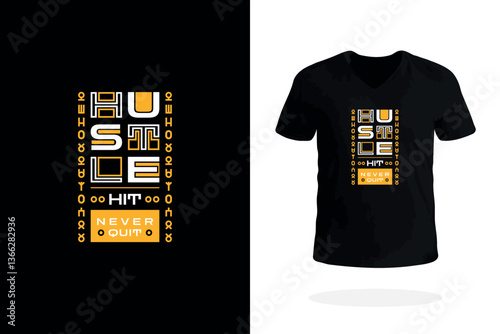 Hustle Hit Never Quit Crossfit Training T Shirt