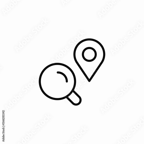 address search icon sign vector