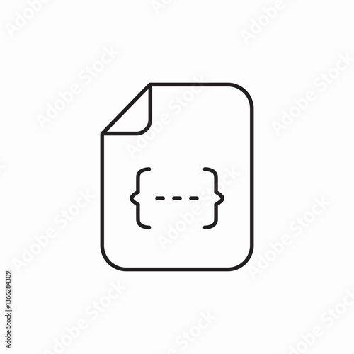 coding document icon sign vector