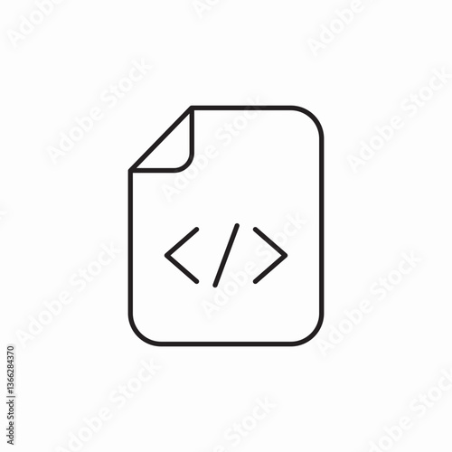 coding file icon sign vector