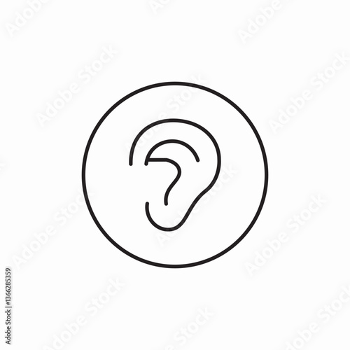 ear structure icon sign vector