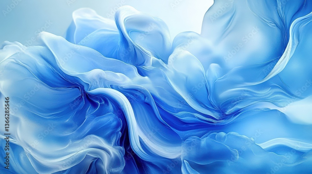 Obraz premium Abstract Blue Liquid Flowing Design