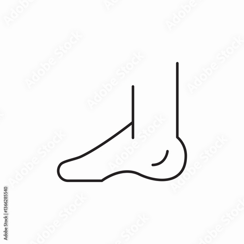 foot part icon sign vector