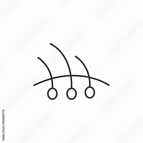 hair follicles icon sign vector