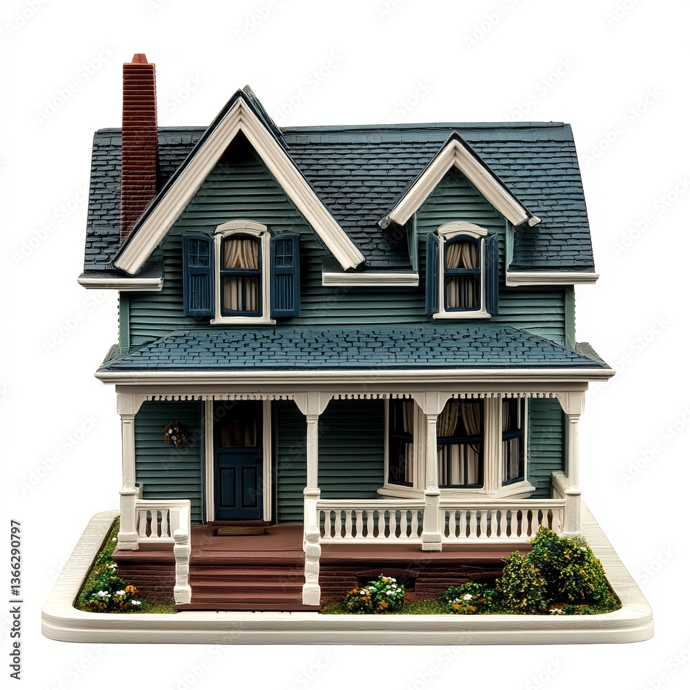 Obraz premium house on white background
