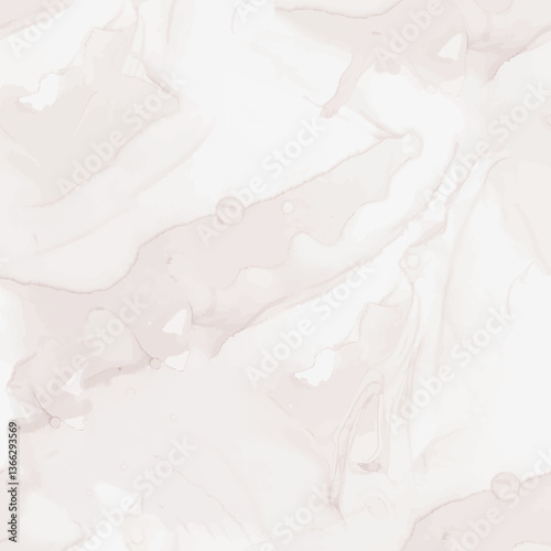 Light Pale Stone. Beige Vector Ceramic. Light Alcohol Ink Marble Paint. White Marble Background. White Abstract Watercolor. Beige Marble Texture. Vector Abstract Painting Beige Water Color Background.