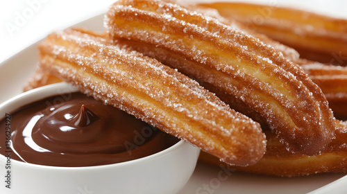 Warm and Crunchy Churros with a Sweet, Buttery Aroma and a Soft Inside