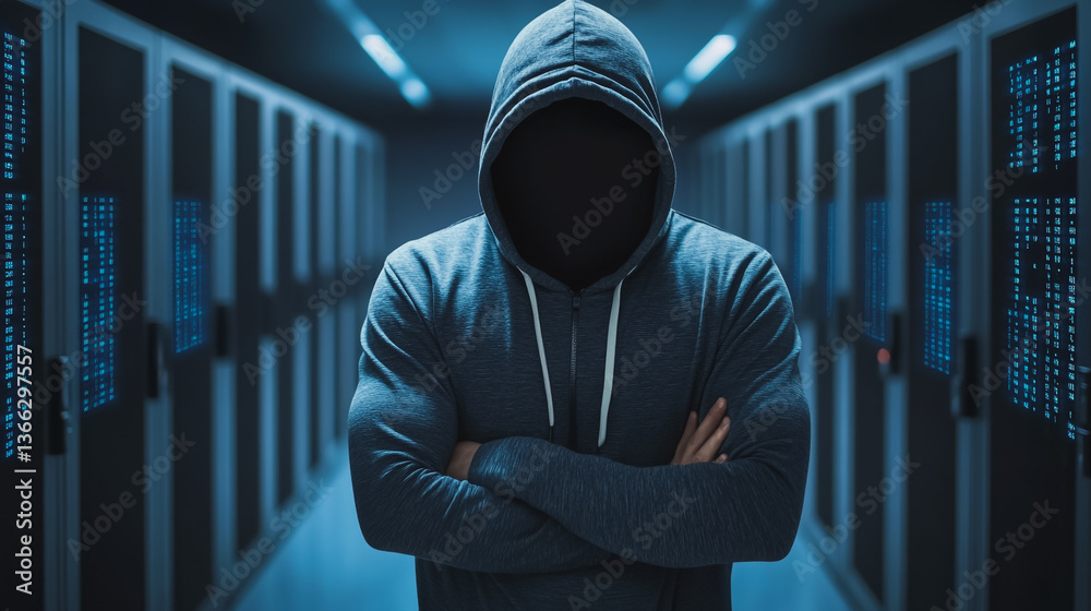 Fototapeta premium Hackers are planning to hack and attack Zeroday networks and cyber security systems in Smart digital city with Data center on cloud cyber security and Blue Binary Data Software Programming Code 