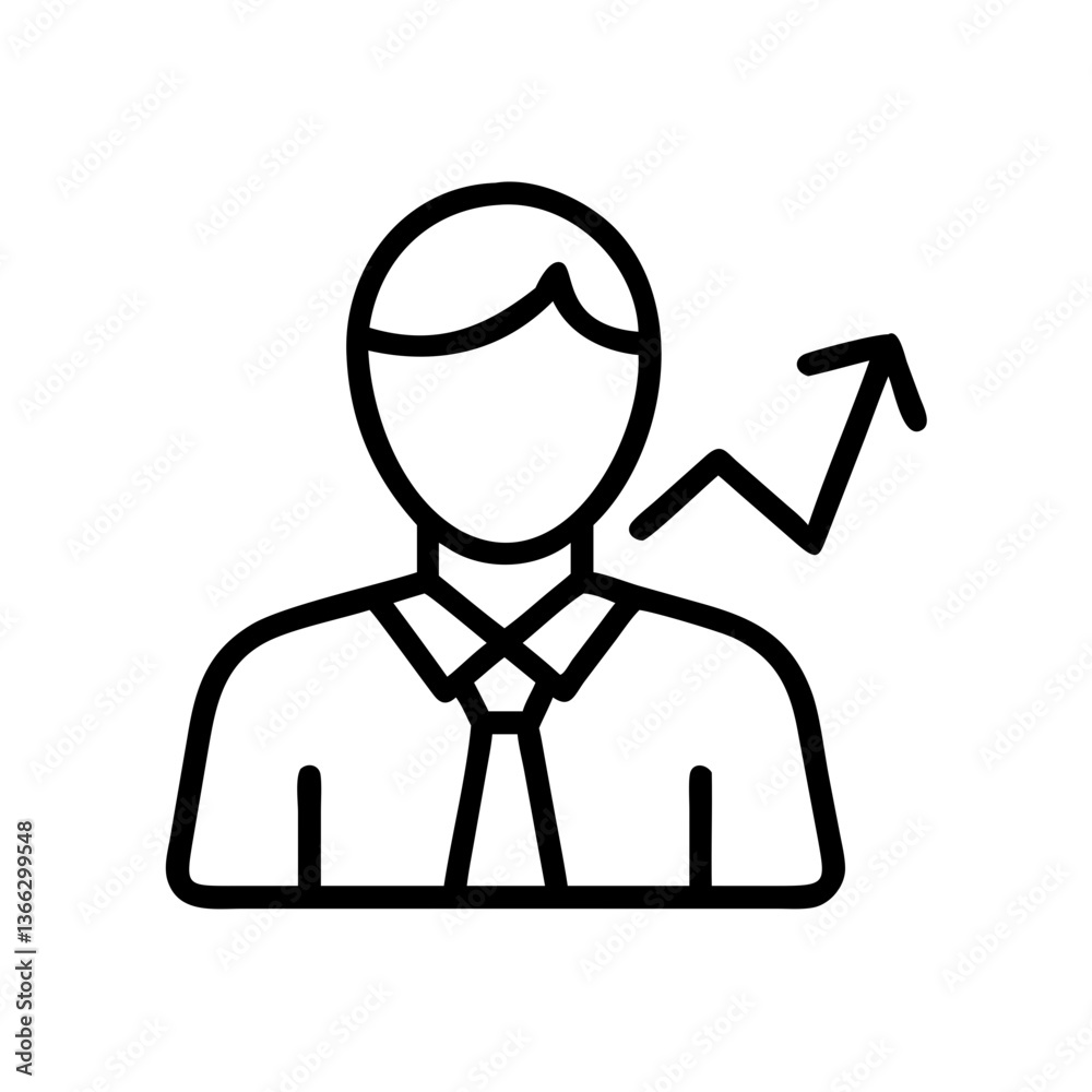 Business Broker Icon Representing Growth Business Broker Icon Representing Growth
