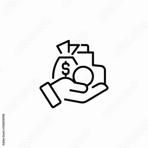 finances service icon sign vector