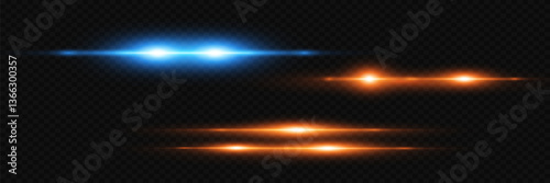 Laser beams, horizontal light rays. Glowing abstract sparkling linear background.Vector.EPS 10
