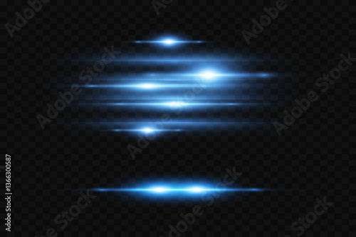 Laser beams, horizontal light rays. Glowing abstract sparkling linear background.Vector.EPS 10