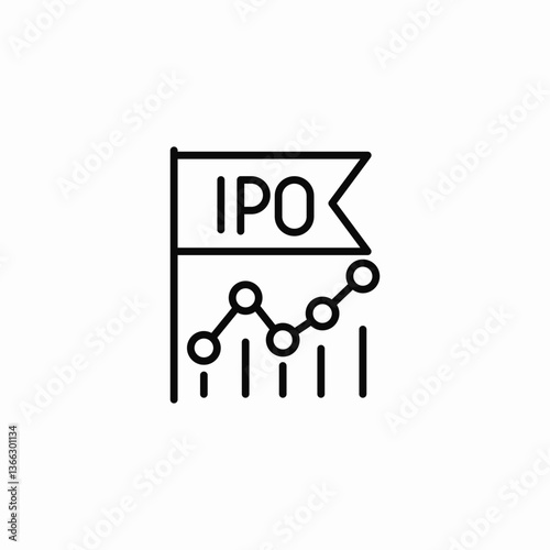 ipo data icon sign vector