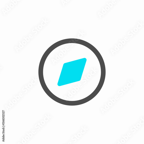 pocket compass icon sign vector
