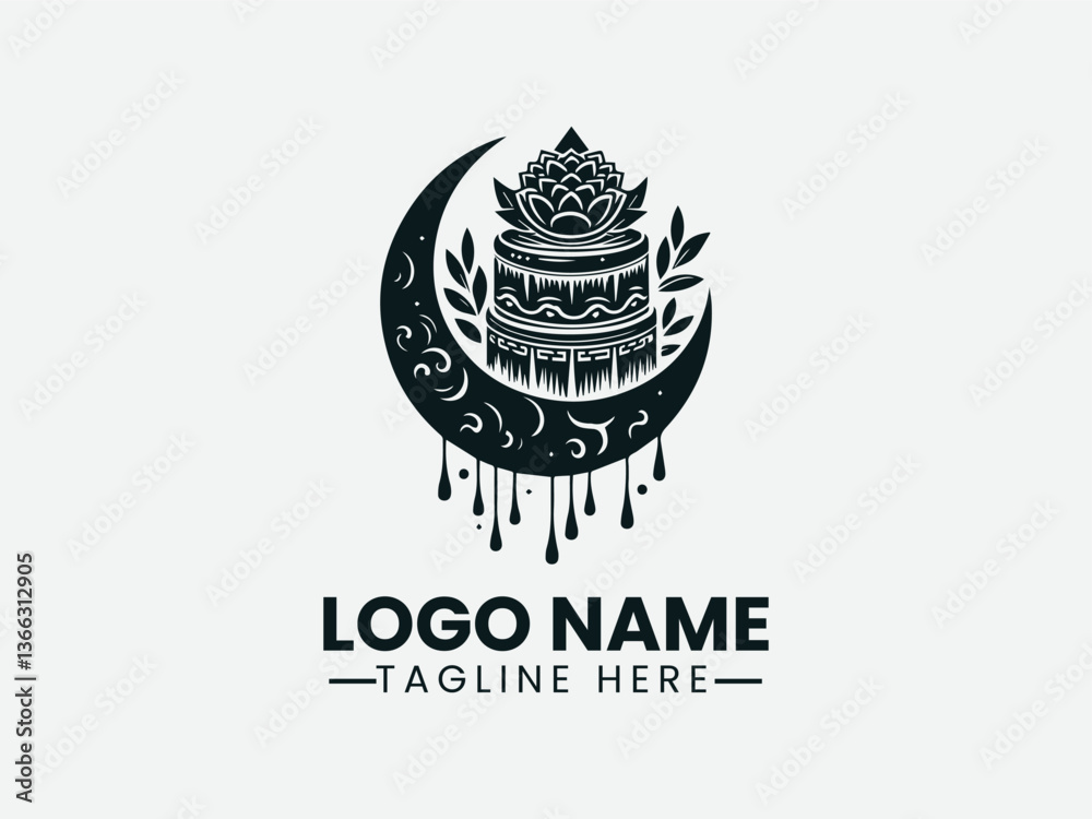 Obraz premium Qingming Food Chinese Festival Qingming Logo Design, Chinese Qingming Food Festival Logo