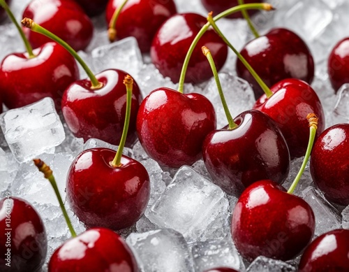 cherries in ice cube