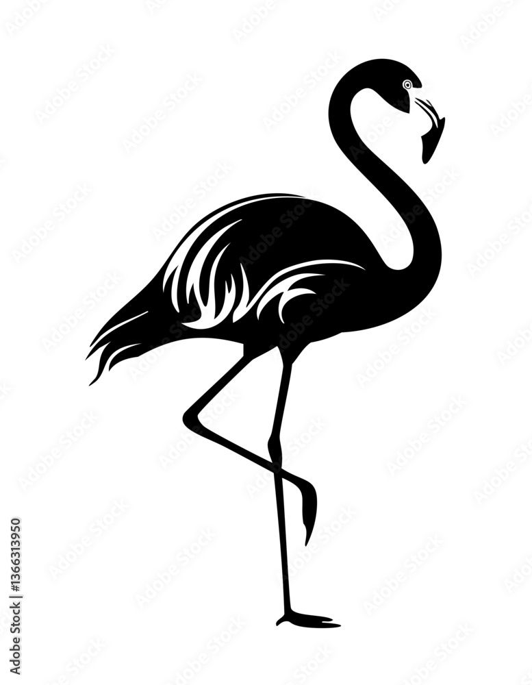 Fototapeta premium flamingo silhouette vector