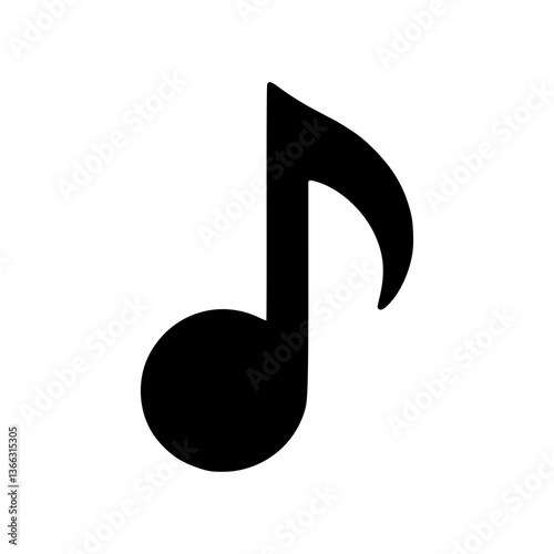 music note and treble clef icon design