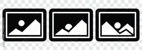 Gallery icon collection isolated. Image icon. Picture symbol. Photo album pictogram. Photo gallery icon symbol. Image icon, picture symbol. photo signs. vector illustration