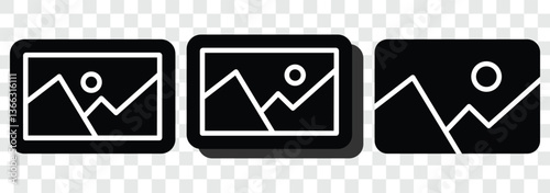 Gallery icon collection isolated. Image icon. Picture symbol. Photo album pictogram. Photo gallery icon symbol. Image icon, picture symbol. photo signs. vector illustration