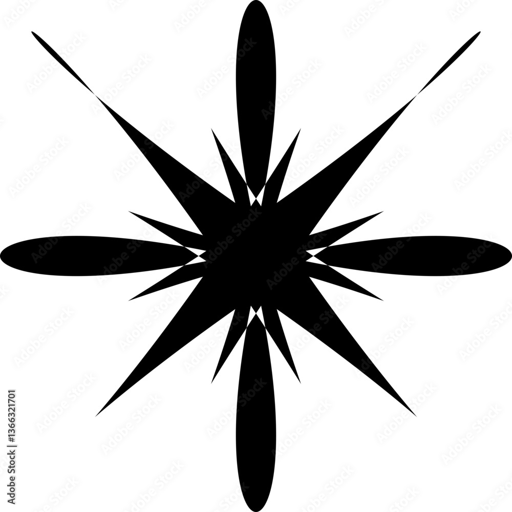 Fototapeta premium Flower Icon in different shape vector design