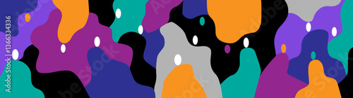 Internet people modern creative community abstract illustration 
