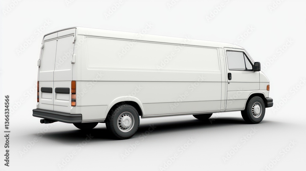 Fototapeta premium White delivery van