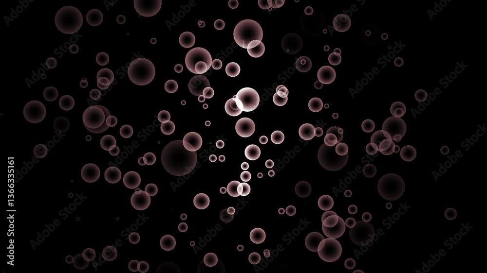 Abstract Loop Bubbles 4k Animation- Rose Quartz Pink Abstract Loop Bubbles 4k Animation- Rose Quartz Pink