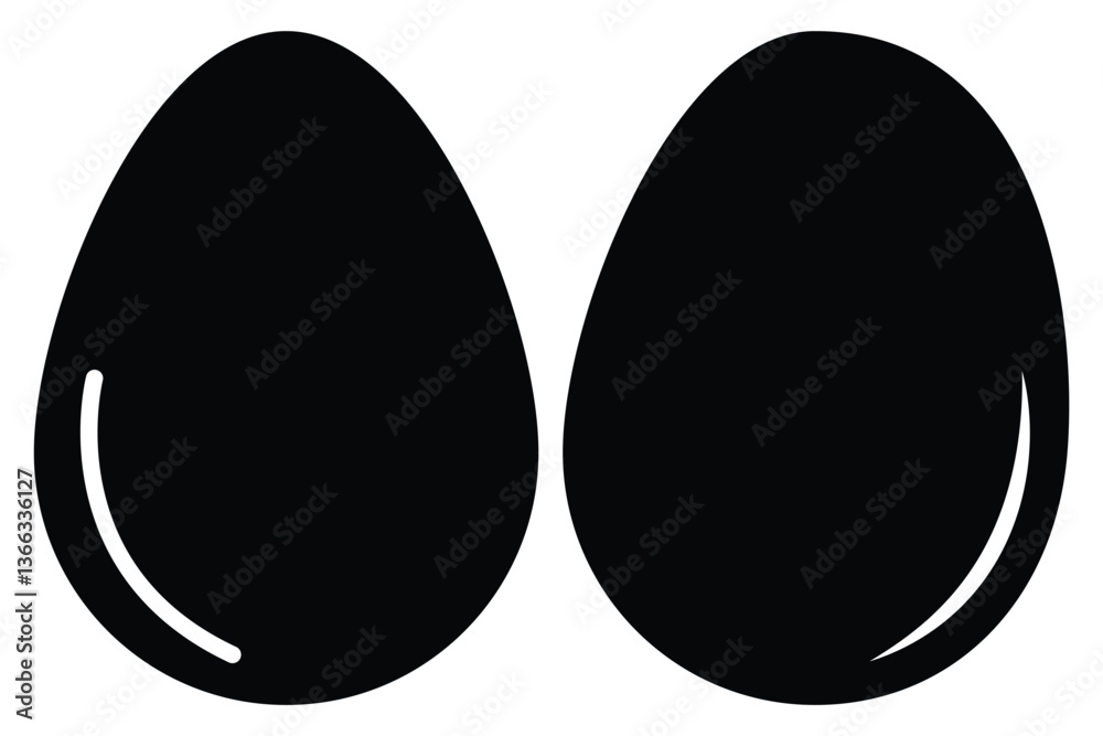 Set of chicken eggs in white background. Vector illustrator Set of chicken eggs in white background. Vector illustrator