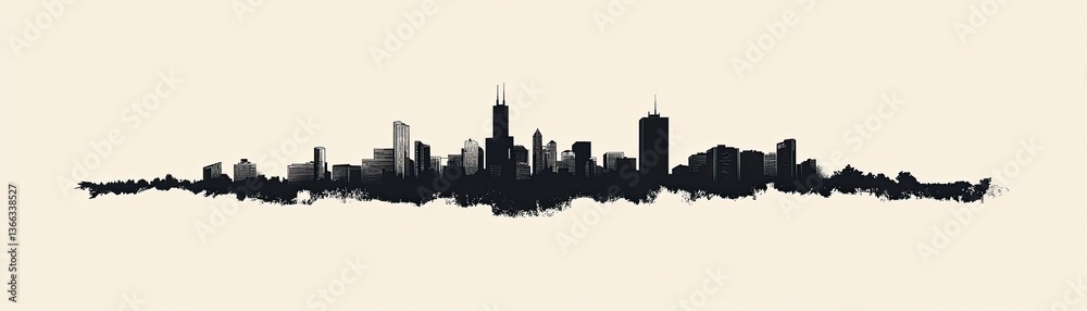 Fototapeta premium Abstract City Skyline (1)