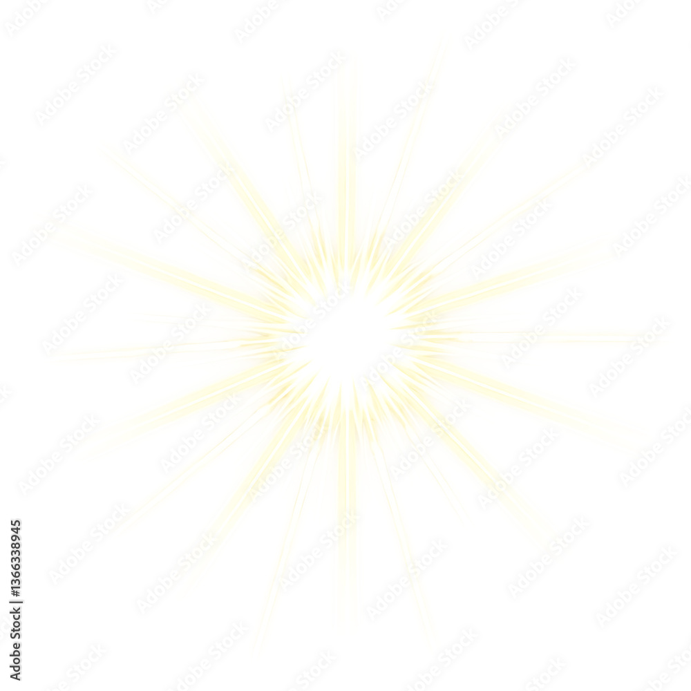 Obraz premium Sunburst Abstract Vector Illustration with Rays and Bright Light